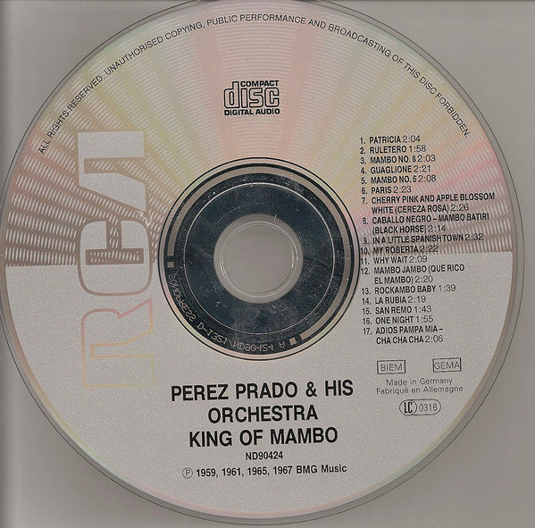Perez Prado & Perez Prado And His Orchestra : King Of Mambo (CD, Comp)