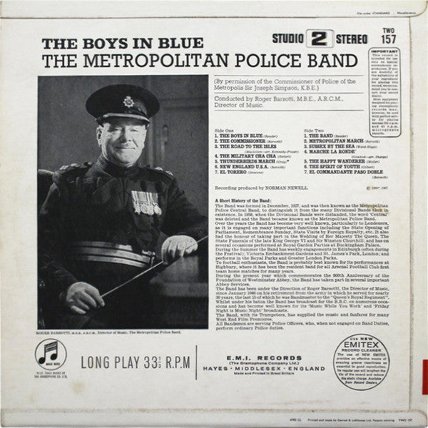The Metropolitan Police Band* : The Boys In Blue (LP)