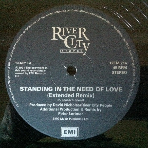 River City People : Standing In The Need Of Love (12", Single)