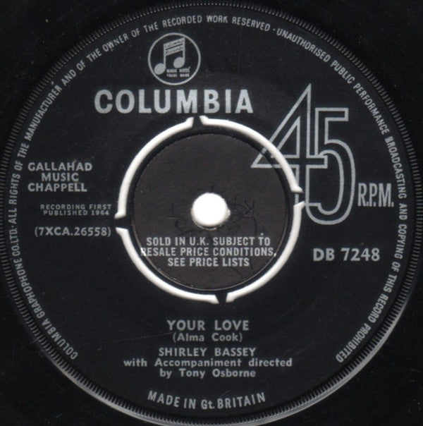 Shirley Bassey : Gone (7", Single)