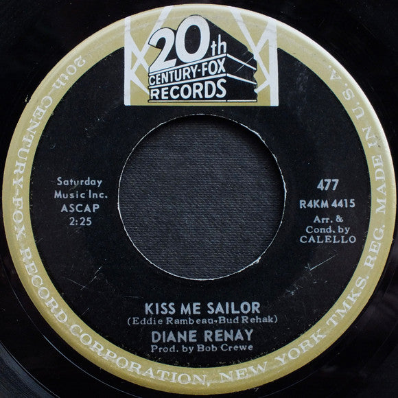 Diane Renay : Kiss Me Sailor (7", Single, Roc)