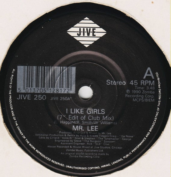 Mr. Lee : I Like Girls (7", Single)