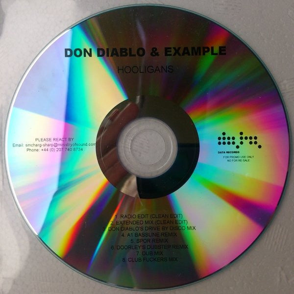 Don Diablo & Example : Hooligans (CDr, Single, Promo)