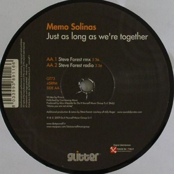 Memo Solinas : Just As Long As We're Together (12")
