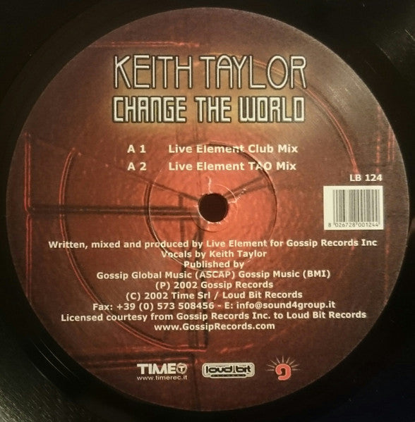 Keith Taylor : Change The World (12")