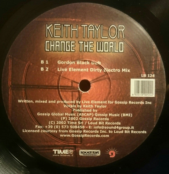 Keith Taylor : Change The World (12")