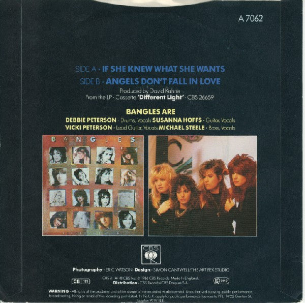 Bangles : If She Knew What She Wants (7", Single)