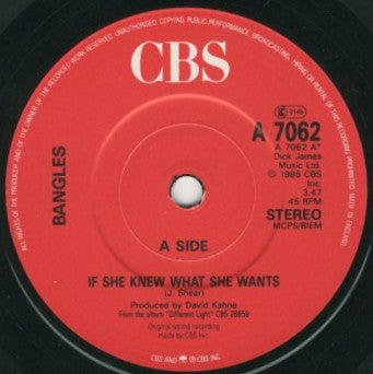 Bangles : If She Knew What She Wants (7", Single)