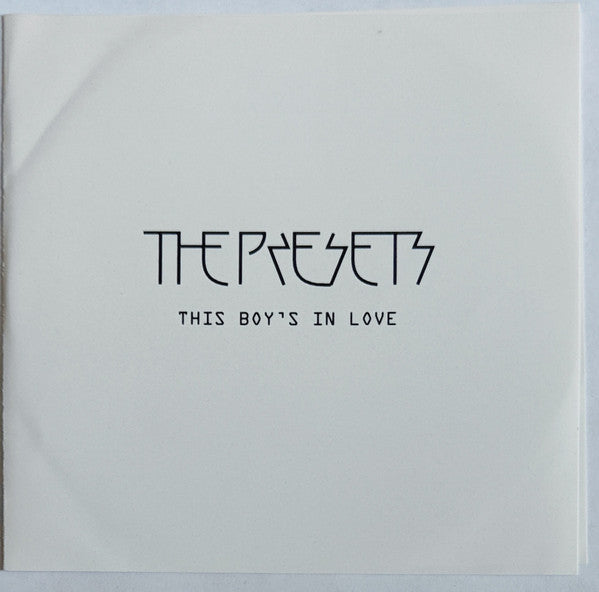 The Presets (2) : This Boy's In Love (CDr, Single, Promo)
