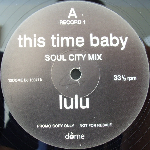 Lulu : This Time Baby / How 'Bout Us (2x12", Single, Promo)
