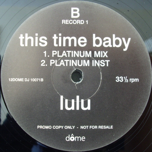 Lulu : This Time Baby / How 'Bout Us (2x12", Single, Promo)