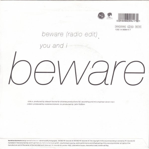 Vivienne Mckone : Beware (7", Single)