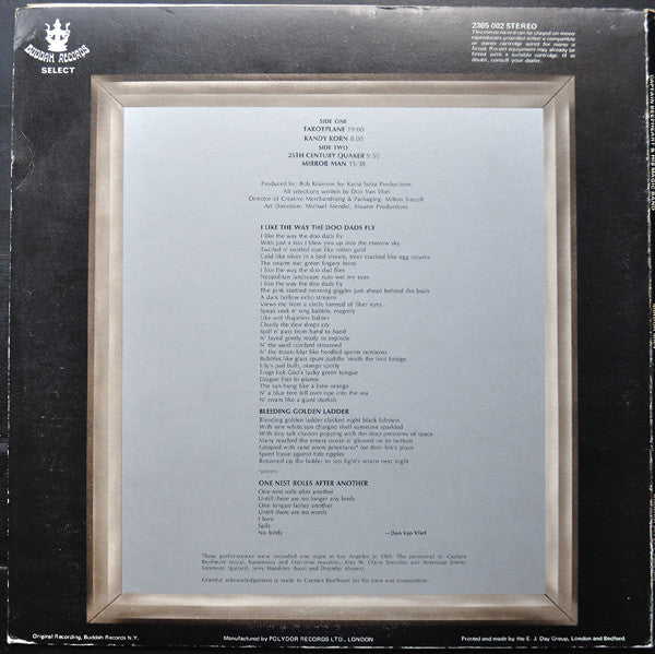 Captain Beefheart & His Magic Band* : Mirror Man (LP, Album, Die)