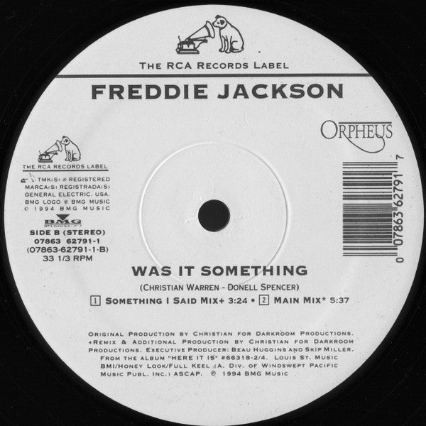 Freddie Jackson : Was It Something (12")
