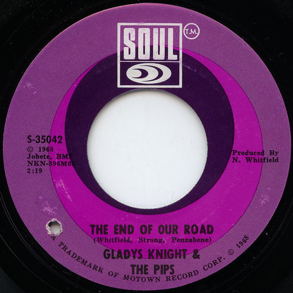 Gladys Knight And The Pips : The End Of Our Road (7", Single, 𝓐𝓡𝓟)