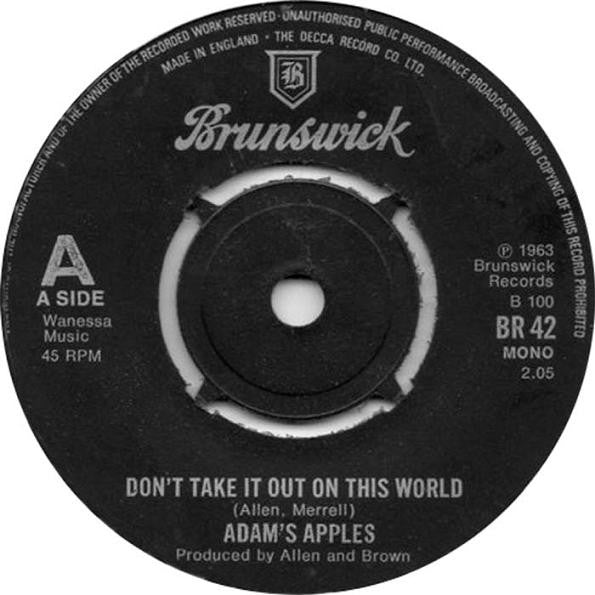 Adam's Apples : Don't Take It Out On This World  (7", Mono)