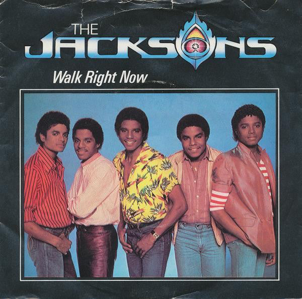 The Jacksons : Walk Right Now (7", Single, Blu)