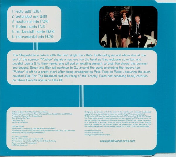 Shapeshifters : Pusher (CD, Single, Promo)