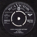 Jim Reeves : I Heard A Heart Break Last Night (7")
