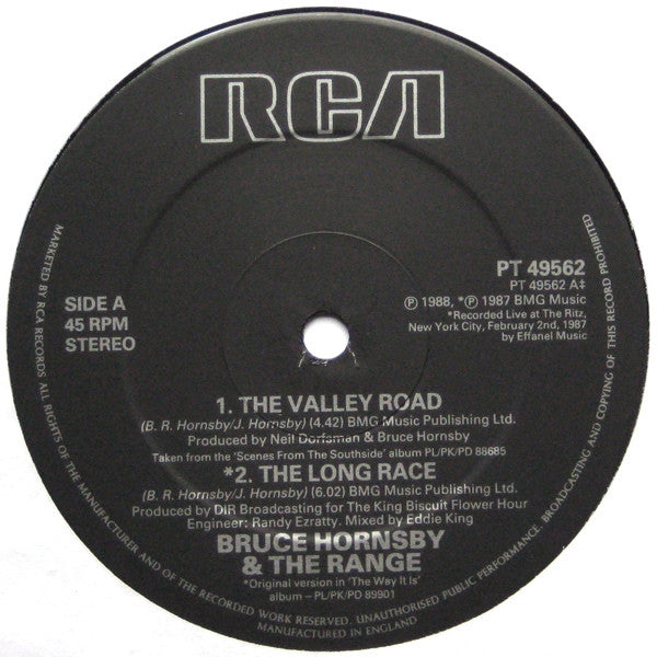 Bruce Hornsby And The Range : The Valley Road (12")