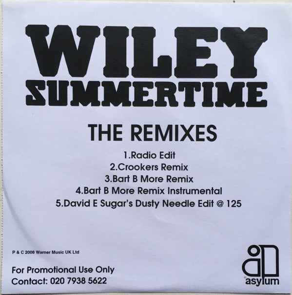 Wiley (2) : Summertime (The Remixes) (CDr, Single, Promo)