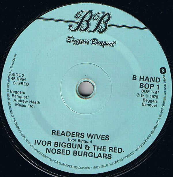 Ivor Biggun & The Red-Nosed Burglars : The Winker's Song (Misprint) (7", Single)
