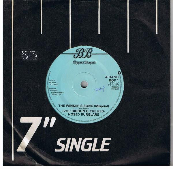 Ivor Biggun & The Red-Nosed Burglars : The Winker's Song (Misprint) (7", Single)
