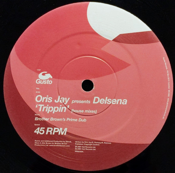 Oris Jay Presents Delsena : Trippin' (House Mixes) (12", Promo)