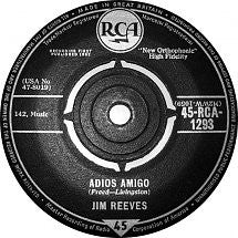 Jim Reeves : Adios Amigo (7", Single)