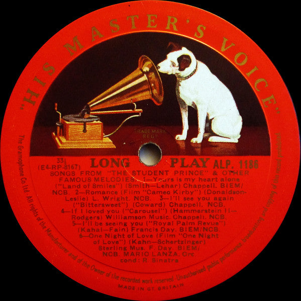 Mario Lanza : Songs From "The Student Prince" And Other Famous Melodies (LP, Album)