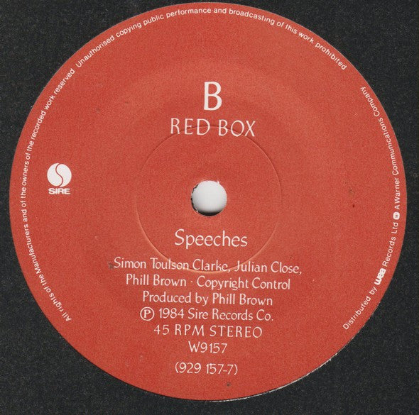 Red Box : Saskatchewan (7", Single)
