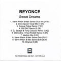Beyoncé : Sweet Dreams (Mixes) (CDr, Promo)