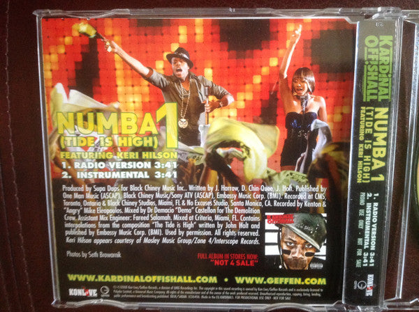 Kardinal Offishall Featuring Keri Hilson : Numba 1 (Tide Is High) (CD, Single, Promo)