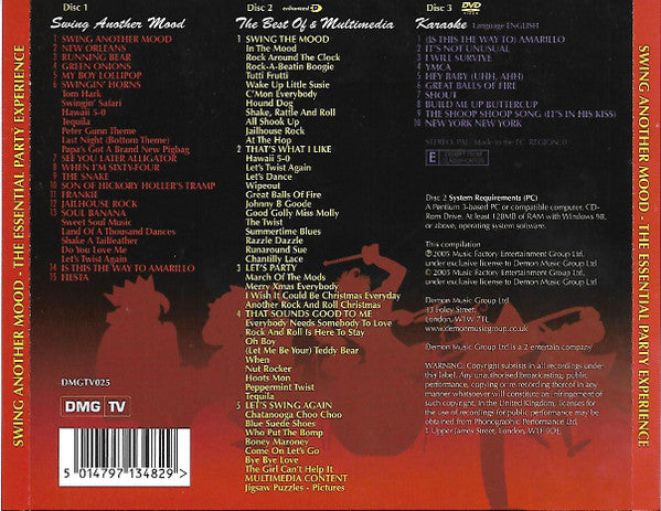 Jive Bunny And The Mastermixers : Swing Another Mood - The Essential Party Experience (2xCD, Comp, Enh + DVD, Kar)