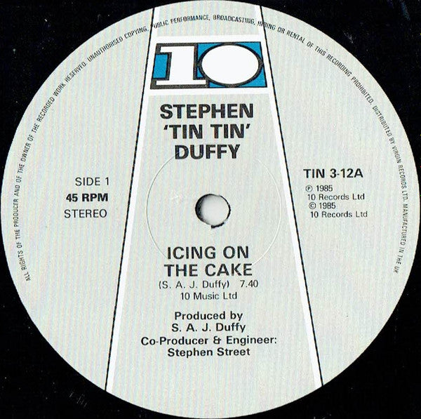 Stephen Tintin Duffy* : Icing On The Cake (12", Single, Ltd, Gat)