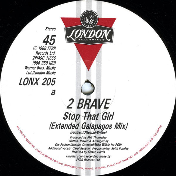 2 Brave : Stop That Girl (12")