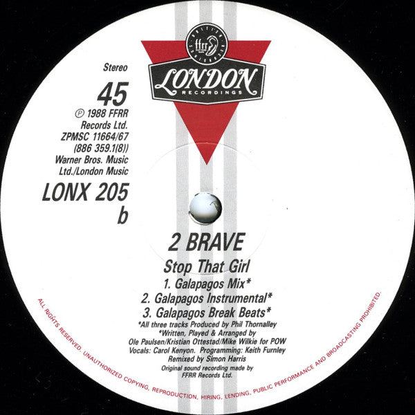 2 Brave : Stop That Girl (12")
