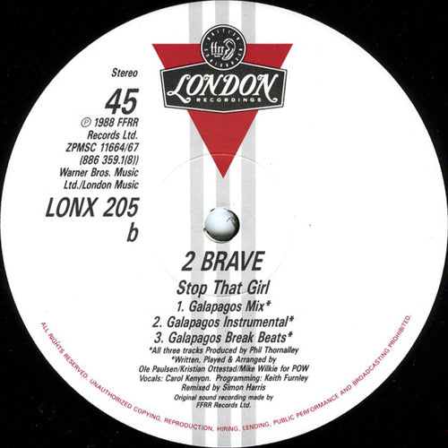 2 Brave : Stop That Girl (12")