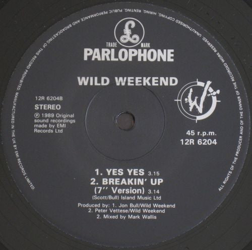 Wild Weekend (2) : Breakin' Up Breakin' Down (12", Single)