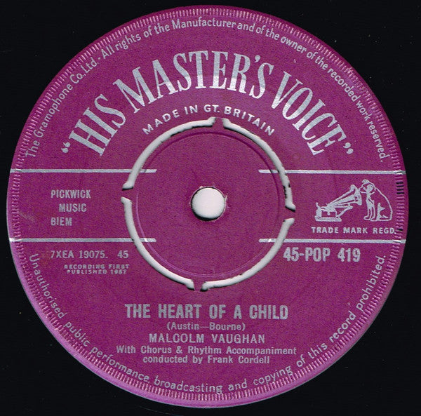 Malcolm Vaughan : My Special Angel  (7")