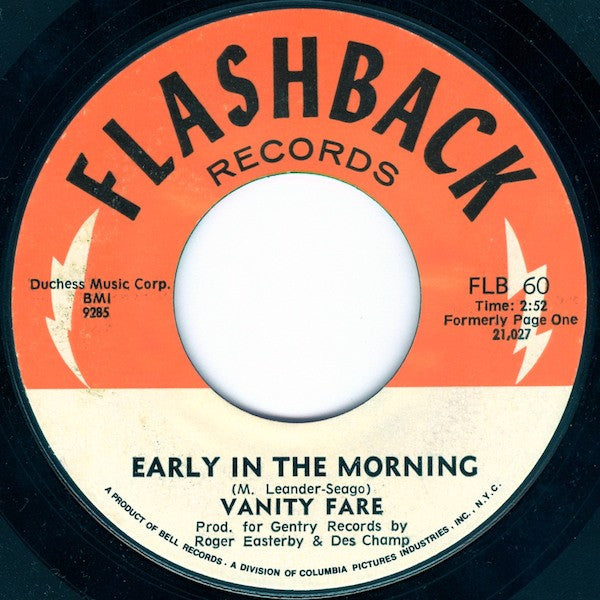 Vanity Fare : Hitchin' A Ride / Early In The Morning (7", Single, RE, Styrene, Bes)