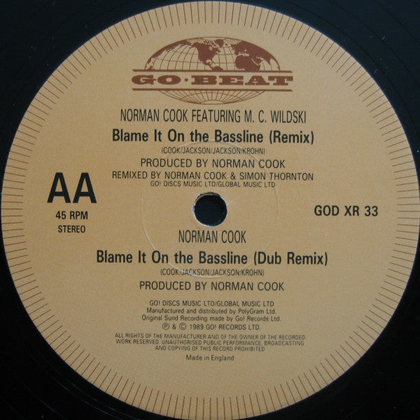 Norman Cook : Blame It On The Bassline (Remix) (12")