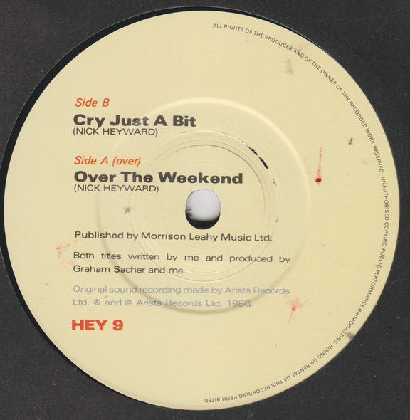 Nick Heyward : Over The Weekend... (7", Single)