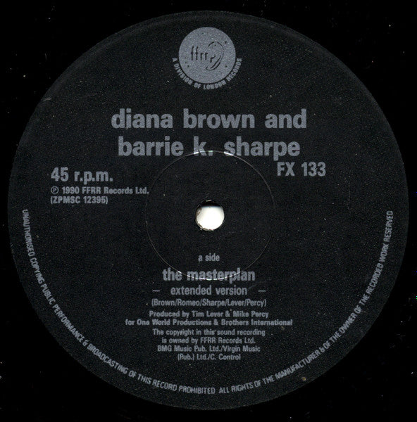 Diana Brown & Barrie K Sharpe : The Masterplan (12")