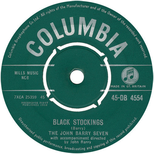 The John Barry Seven : Black Stockings (7", Single)