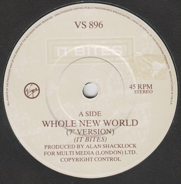 It Bites : Whole New World (7", Single)