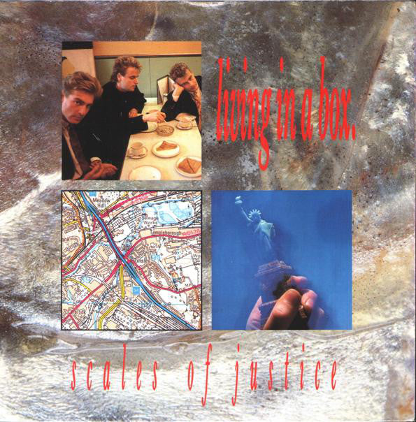 Living In A Box : Scales Of Justice (7", Single, Blu)