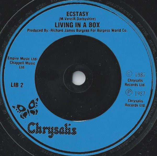 Living In A Box : Scales Of Justice (7", Single, Blu)