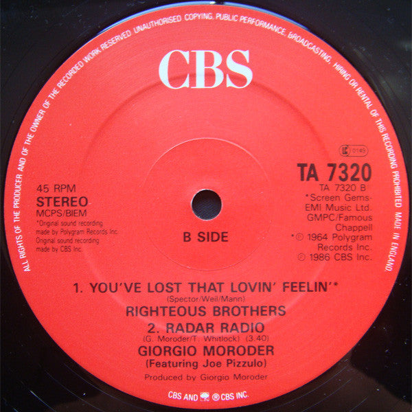 Berlin : Take My Breath Away (Love Theme From "Top Gun") (12", Single)