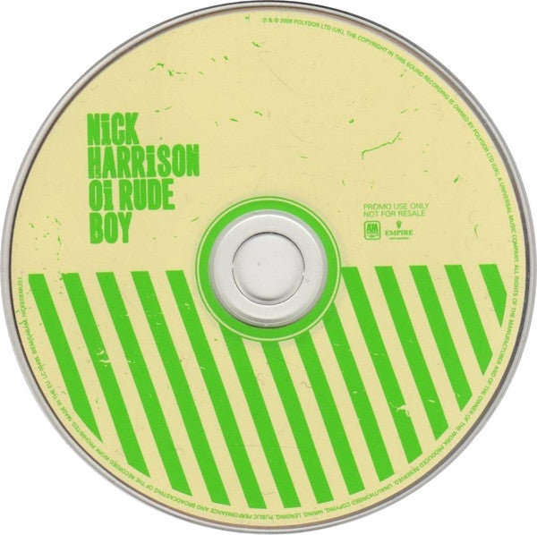 Nick Harrison (3) : Oi Rude Boy (CD, Single, Promo)